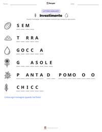 Anteprima della scheda stampabile di Investimento