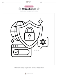 Online Safety printable worksheet preview