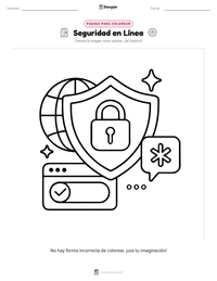 Vista previa de la hoja de trabajo imprimible de Seguridad en Línea