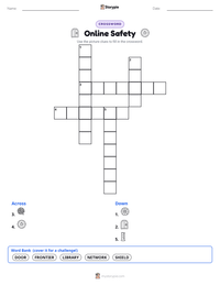Online Safety printable worksheet preview