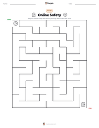 Online Safety printable worksheet preview