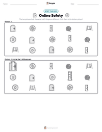 Online Safety printable worksheet preview