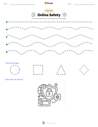 Online Safety printable worksheet preview