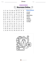 Anteprima della scheda stampabile di Sicurezza Online