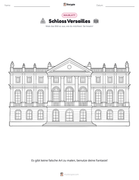 Schloss Versailles druckbare Arbeitsblatt Vorschau