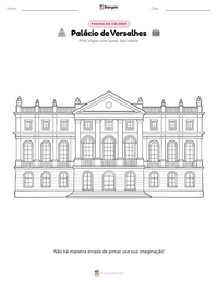 Prévia da folha de atividades imprimível Palácio de Versalhes