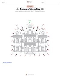 Palace of Versailles printable worksheet preview