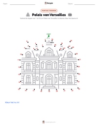 Paleis van Versailles afdrukbare werkblad voorbeeld