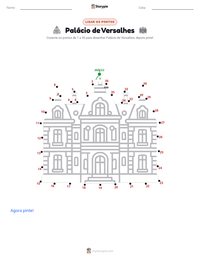 Prévia da folha de atividades imprimível Palácio de Versalhes