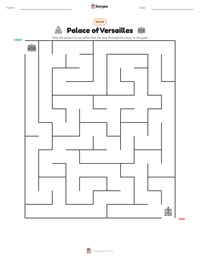 Palace of Versailles printable worksheet preview