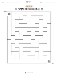 Aperçu de la feuille de travail imprimable Château de Versailles