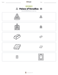 Palace of Versailles printable worksheet preview