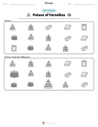 Palace of Versailles printable worksheet preview