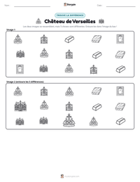 Aperçu de la feuille de travail imprimable Château de Versailles