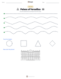 Palace of Versailles printable worksheet preview
