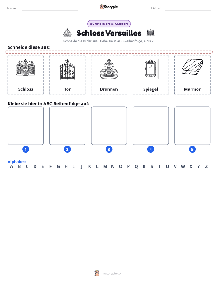Schneiden & Einfügen Alphabet