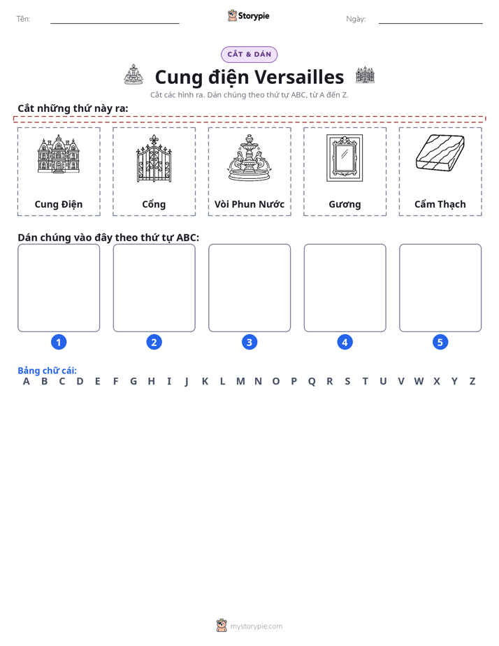 Cắt & Dán Chữ Cái