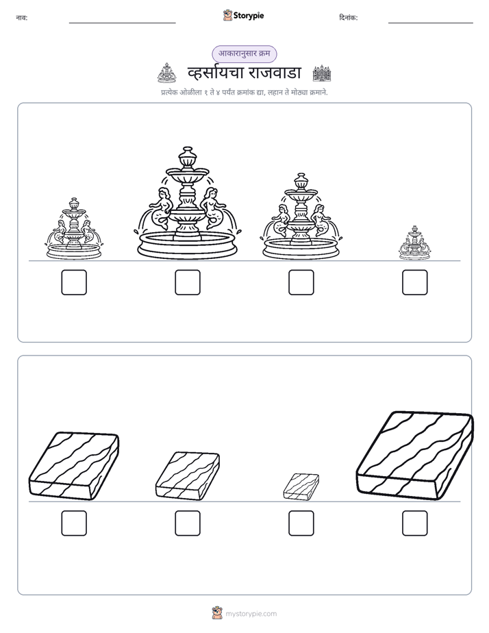 आकार क्रम