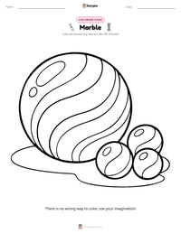 Marble coloring page for kids