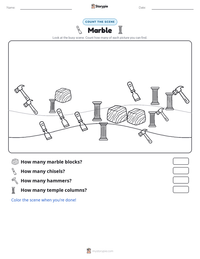 Marble printable worksheet preview