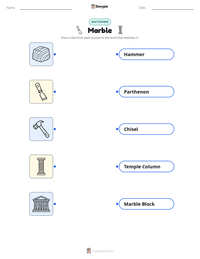 Marble printable worksheet for kids