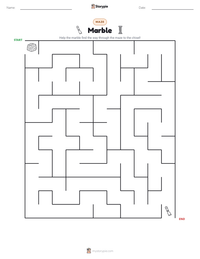 Marble printable worksheet preview