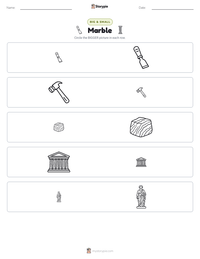 Marble printable worksheet preview