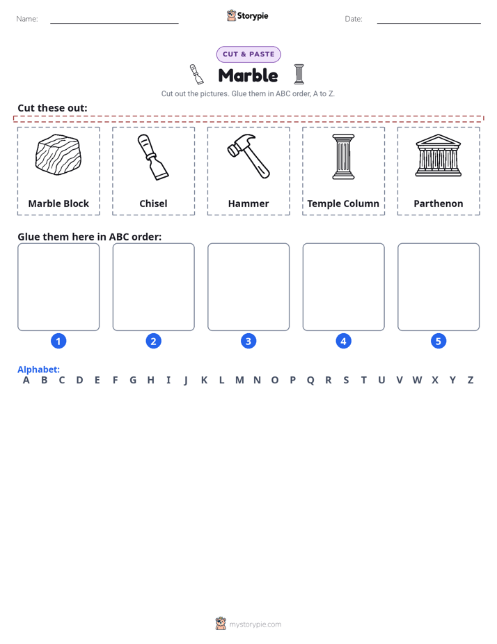 Cut & Paste Alphabet