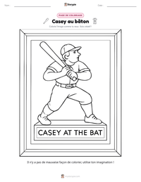 Aperçu de la feuille de travail imprimable Casey au bâton