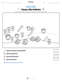 Anteprima della scheda stampabile di Casey alla battuta