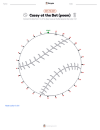Casey at the Bat (poem) printable worksheet preview