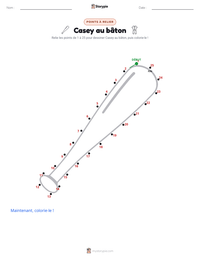 Aperçu de la feuille de travail imprimable Casey au bâton