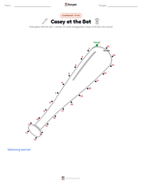 Prabaca lembar kerja cetak Casey at the Bat