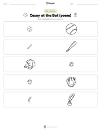 Casey at the Bat (poem) printable worksheet preview