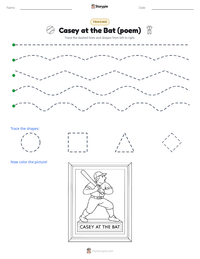 Casey at the Bat (poem) printable worksheet preview