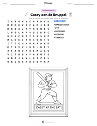 Casey aan de Knuppel afdrukbare werkblad voorbeeld