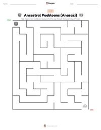 Ancestral Puebloans (Anasazi) printable worksheet preview