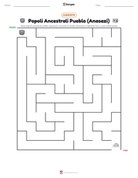 Anteprima della scheda stampabile di Popoli Ancestrali Pueblo (Anasazi)