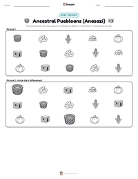 Ancestral Puebloans (Anasazi) printable worksheet preview