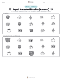 Anteprima della scheda stampabile di Popoli Ancestrali Pueblo (Anasazi)