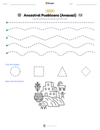 Ancestral Puebloans (Anasazi) printable worksheet preview