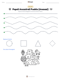 Anteprima della scheda stampabile di Popoli Ancestrali Pueblo (Anasazi)
