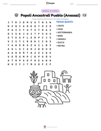 Anteprima della scheda stampabile di Popoli Ancestrali Pueblo (Anasazi)