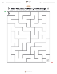 How Movies Are Made (Filmmaking) printable worksheet preview