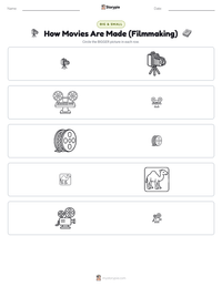 How Movies Are Made (Filmmaking) printable worksheet preview