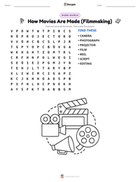 How Movies Are Made (Filmmaking) printable worksheet preview