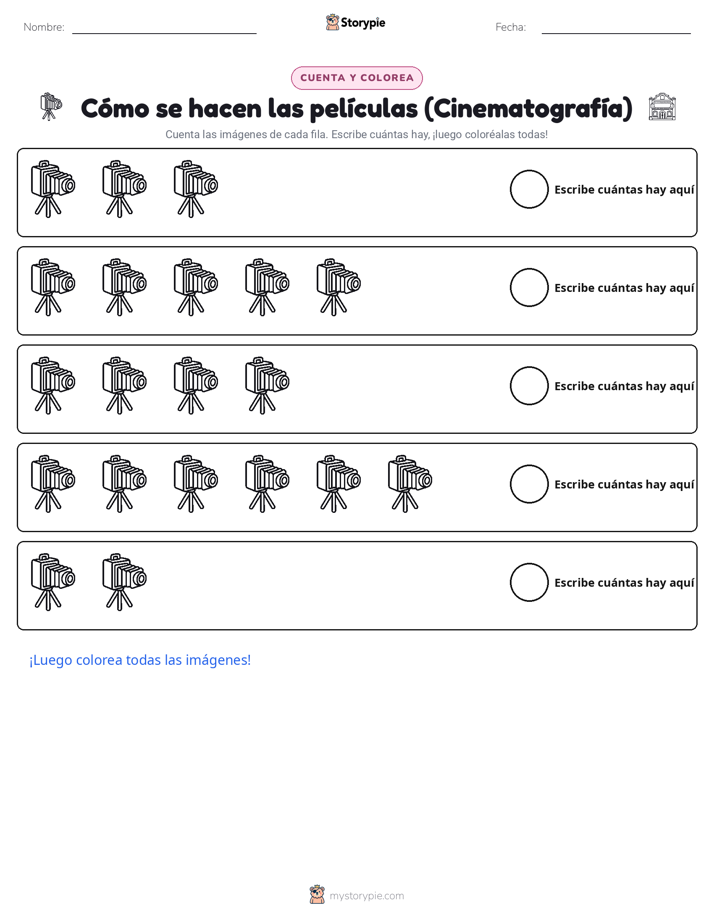 Contar y Colorear