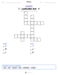 Leafcutter Ant printable worksheet preview