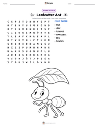 Leafcutter Ant printable worksheet preview