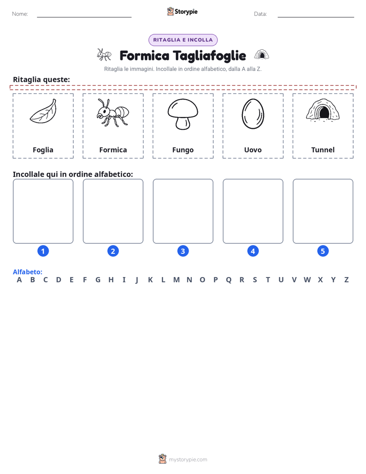 Taglia & Incolla Alfabeto